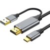 PremiumCord HDMI2.0 na USB-C kabel pro monitory s USB-C (ku31hdmi25)