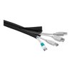 goobay Pás na svazování kabelů, suchý zip, délka 1.80m a šířka 2-4cm, černá barva (zvppasblack)