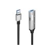 PremiumCord USB 3.2 repeater a prodlužovací kabel Male-Female, 5Gbps Aluminium 20m (ku3rep20al)