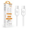 Datový kabel ALIGATOR POWER 65W, USB-C/USB-C 3A, 2,5m bílý (DATKP59)