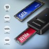 AXAGON ADM2-AM USB-A 10Gbps - M.2 NVMe & SATA SSD adaptér, kabel USB-A 10cm (ADM2-AM)