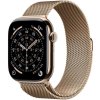 apple watch series 11 gps cellular 42mm titanium case gold milanese loop ien563016