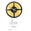 solight led svetelny pas s testrem 5m sada s 12v adapterem 4 8w m ip20 tepla bila ien473003
