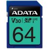 adata sdxc karta 64gb premier pro uhs i u3 class10 v30s 95 60mb s ien295479