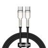 baseus cafule series nabijeci datovy kabel usb c samec na usb c samec s kovovymi koncovkami 100w 2m cerna ien401484