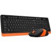 A4Tech set klávesnice a myši FG1010 Fstyler, bezdrátový, oranžový (FG1010)