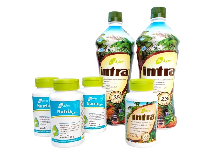 2x Intra sirup,  1x Intra kapsle, 3x Nutria