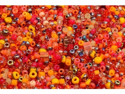 Seed beads mix - orange