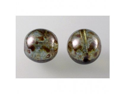 Round pressed glass bead 14 mm 00030/65431