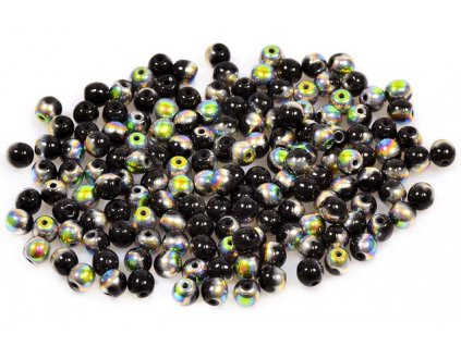 Round pressed glass beads 4 mm 23980/28101