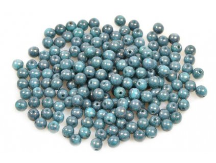 Round pressed glass beads 4 mm 63130/15435