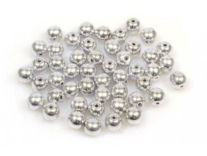 Round pressed glass bead 6 mm 00030/27000