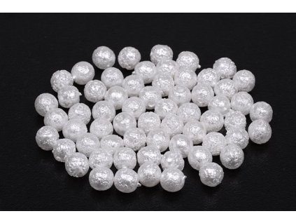 Round pressed glass beads6 mm 00030/etched/70402