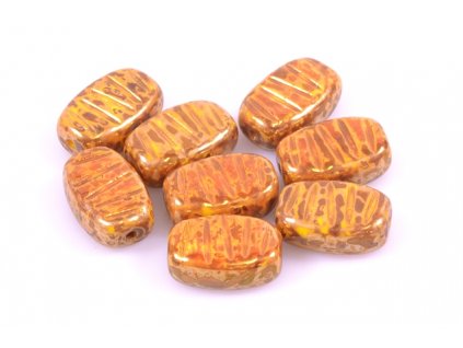 Shaped pressed glass bead 11130123 14x9 mm 83120/15422