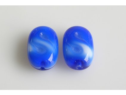 Shaped pressed glass bead 11130198 17x11 mm 07334