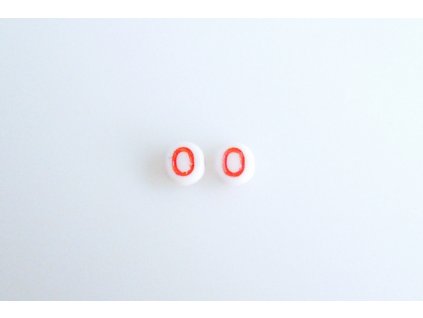 Letter beads red "O" 11149220 6 mm 03000/46497