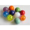 Round pressed glass bead 12 mm mix