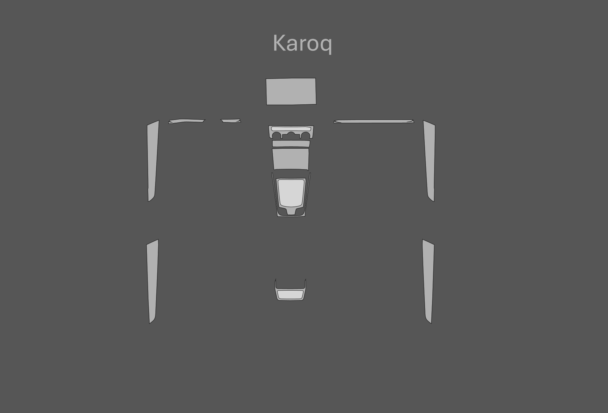 JEM PPF předřezaná fólie interiér Škoda Karoq Fólie: Černý lesk