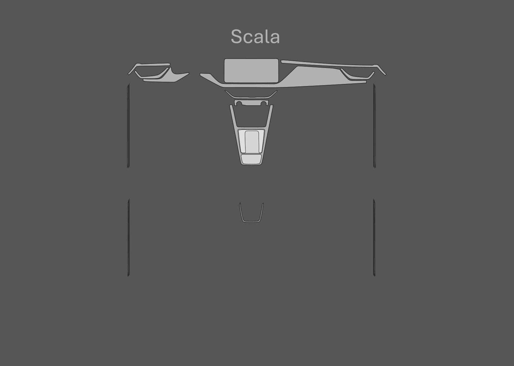 JEM PPF předřezaná fólie interiér Škoda Scala Fólie: Carbon