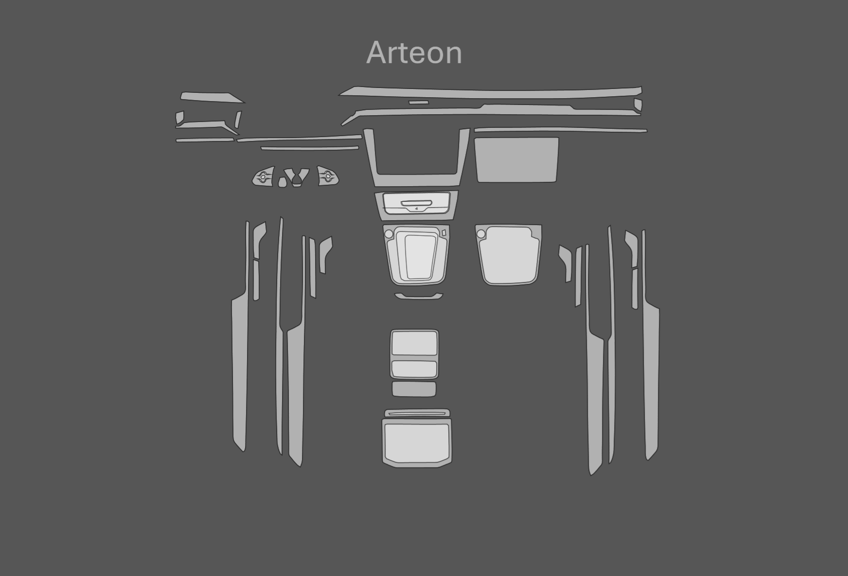 JEM PPF předřezaná fólie interiér Volkswagen Arteon Fólie: Transparentní