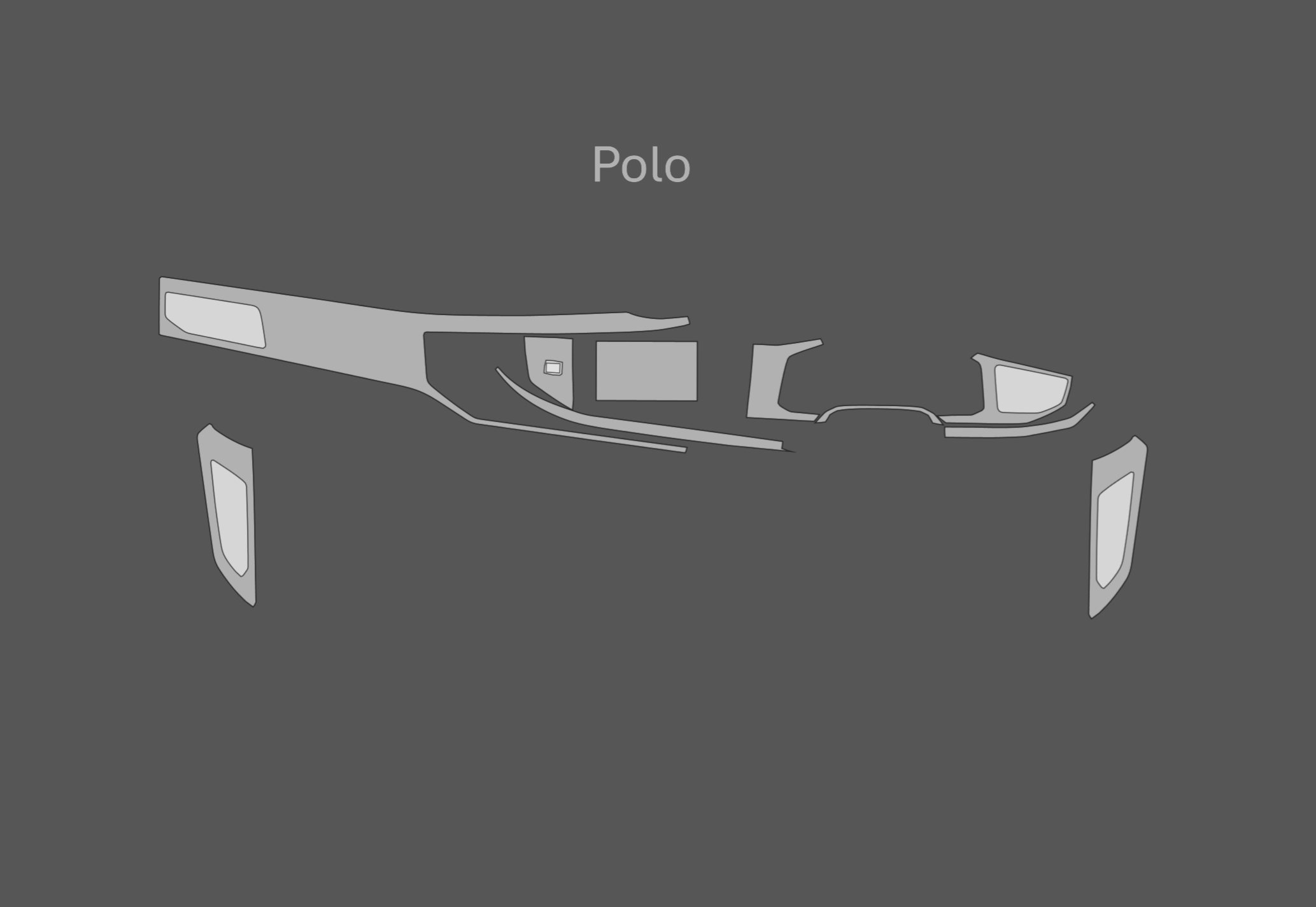 JEM PPF předřezaná fólie interiér Volkswagen Polo Fólie: Carbon
