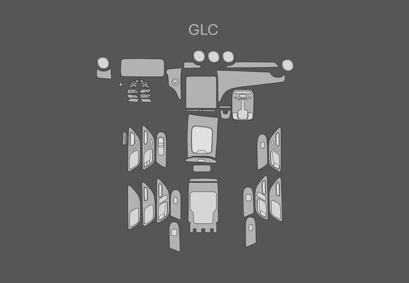 JEM PPF předřezaná fólie interiér Mercedes GLC Fólie: Satin