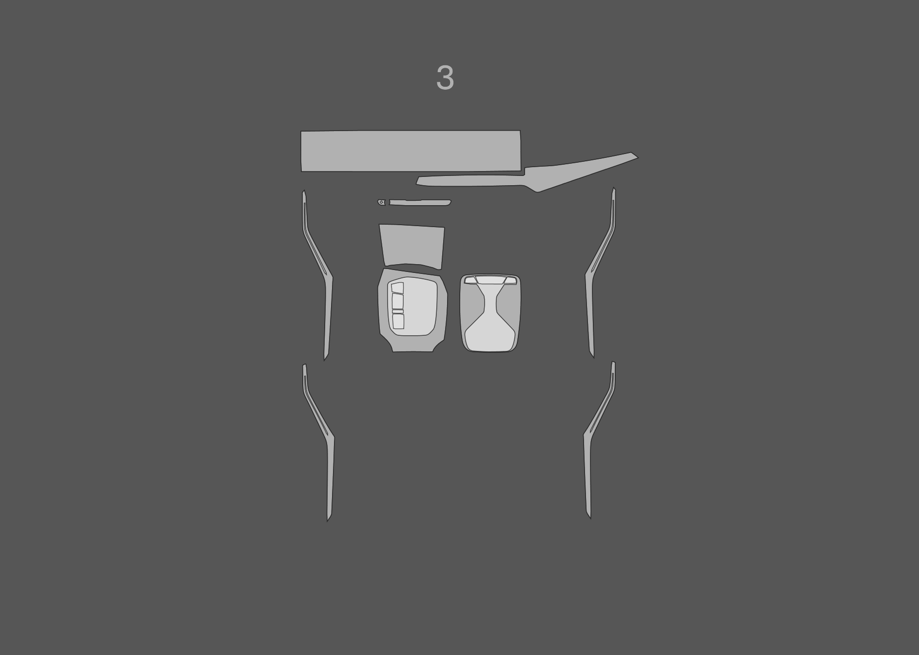 JEM PPF předřezaná fólie interiér BMW 3 Fólie: Černý lesk