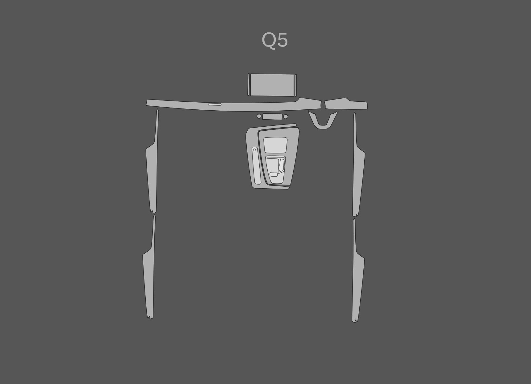 JEM PPF předřezaná fólie interiér Audi Q5 Fólie: Carbon