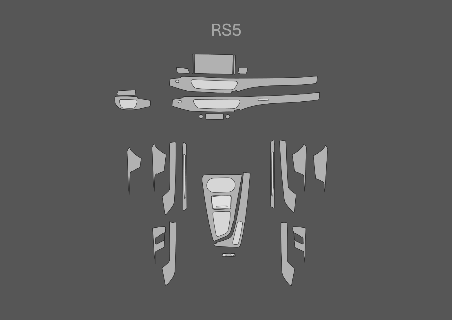 JEM PPF předřezaná fólie interiér Audi RS5 Fólie: Satin