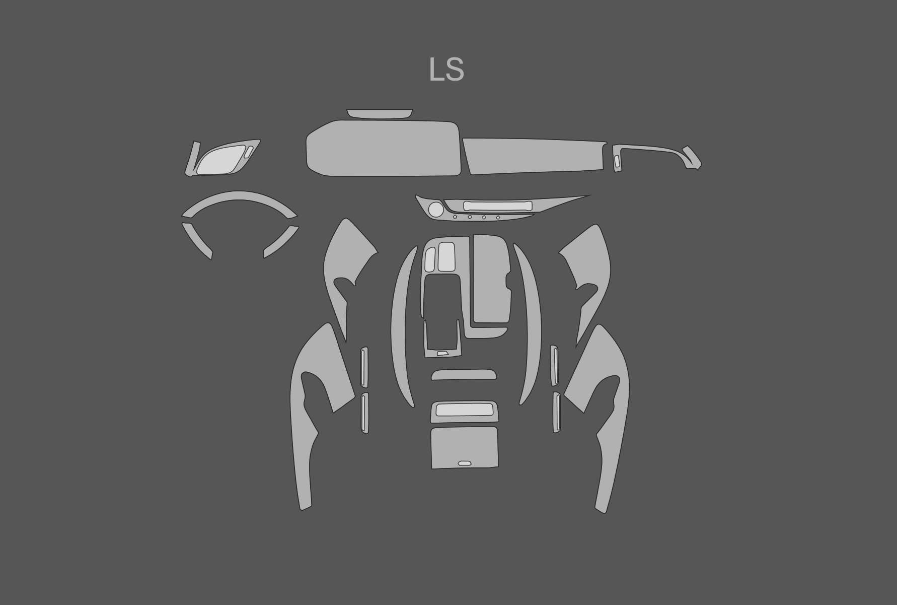 JEM PPF předřezaná fólie interiér Lexus LS Fólie: Carbon