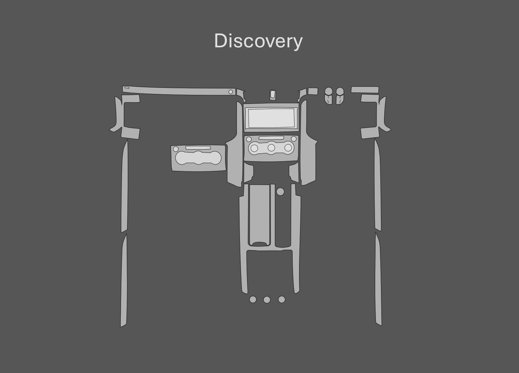 JEM PPF předřezaná fólie interiér Land Rover Discovery Fólie: Transparentní