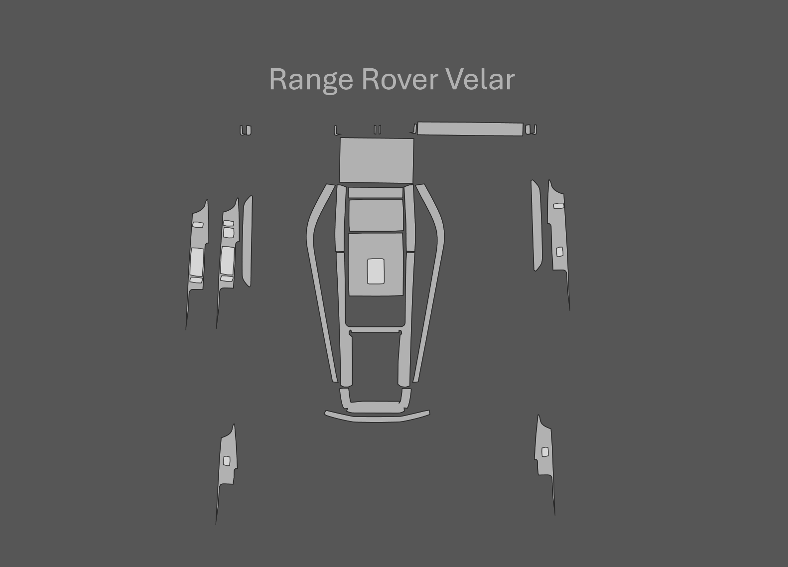 JEM PPF předřezaná fólie interiér Land Rover Range Rover Velar Fólie: Carbon