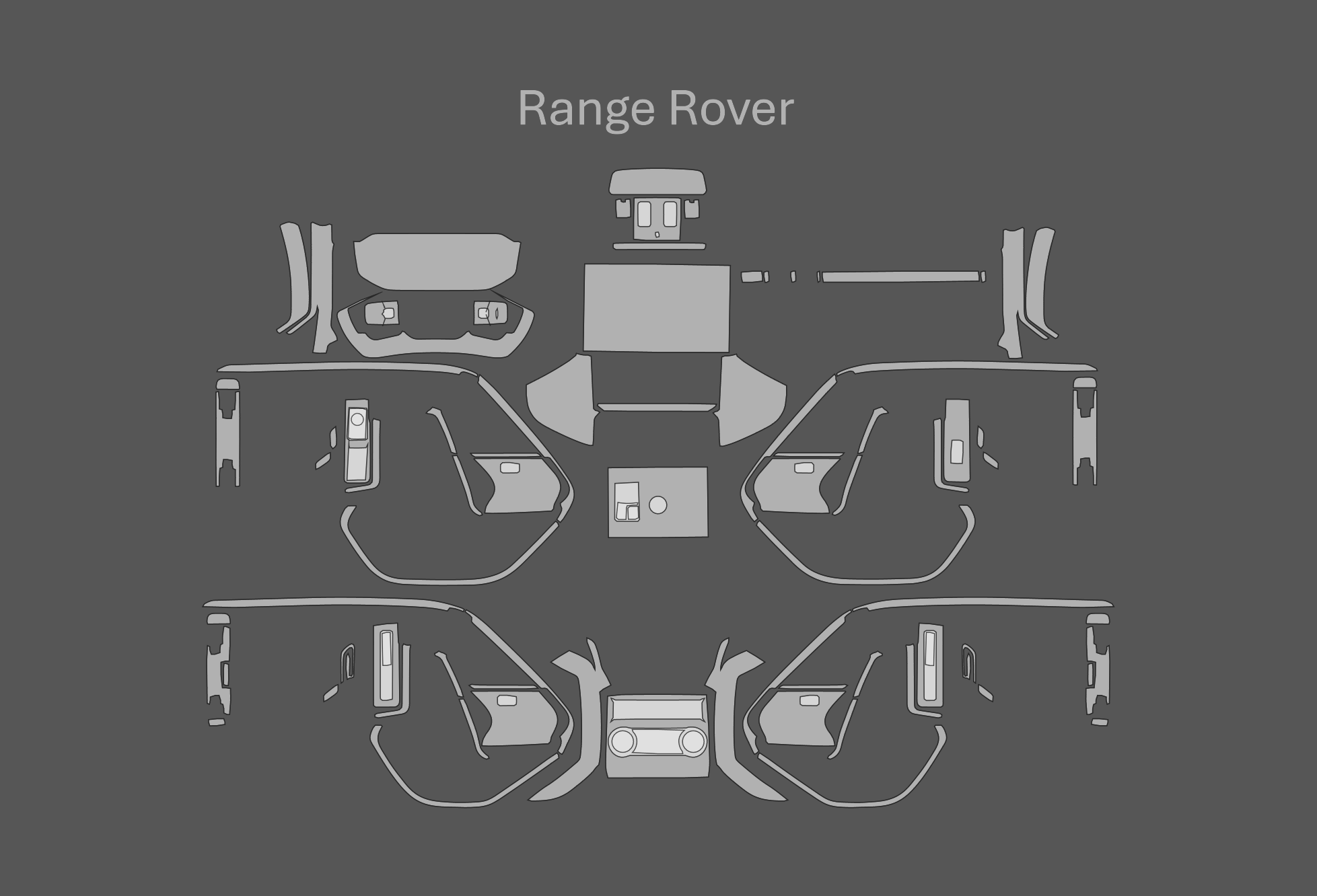 JEM PPF předřezaná fólie interiér Land Rover Range Rover Fólie: Satin