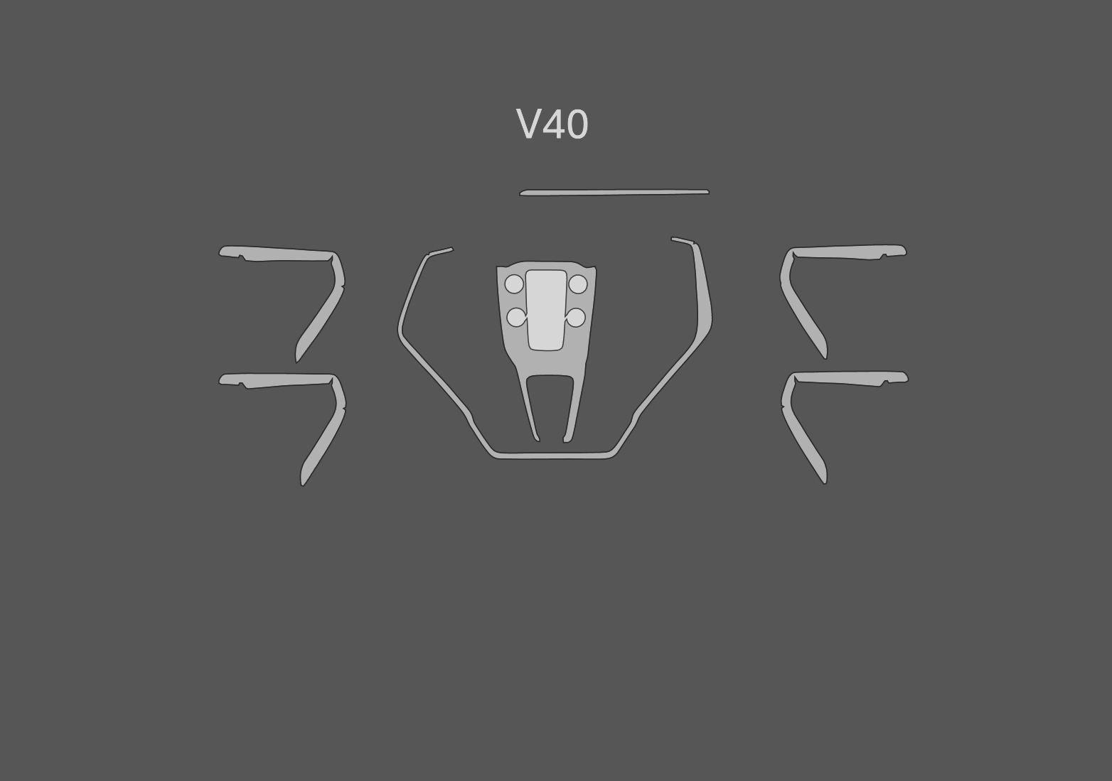 JEM PPF předřezaná fólie interiér Volvo V40 Fólie: Carbon