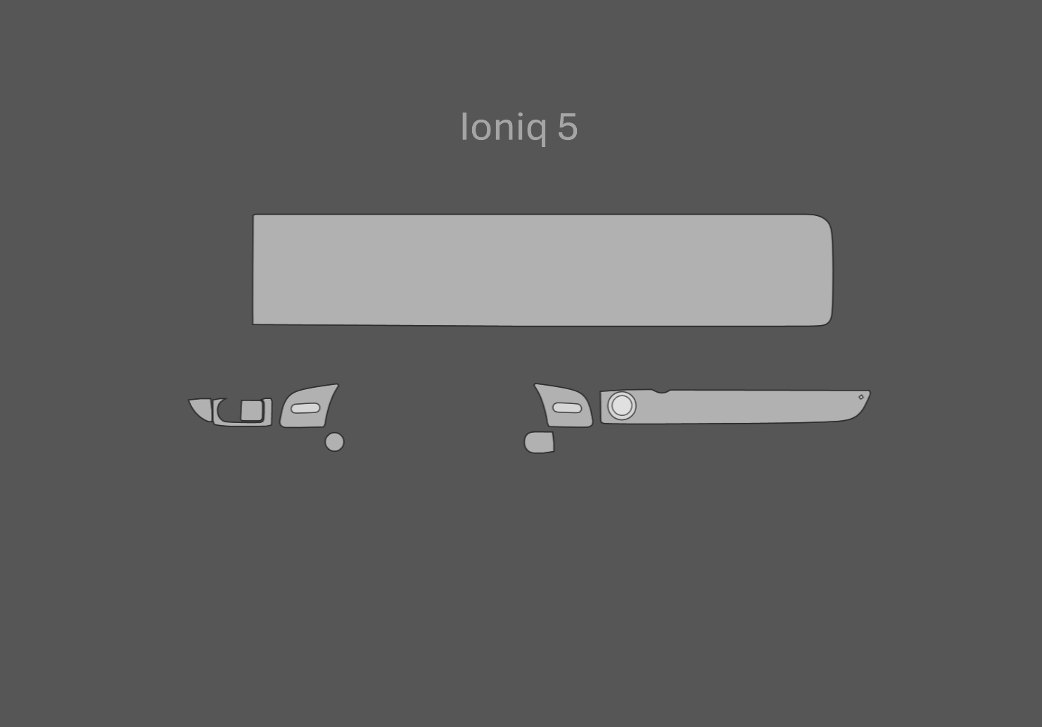 JEM PPF předřezaná fólie interiér Hyundai Ioniq 5 Fólie: Carbon