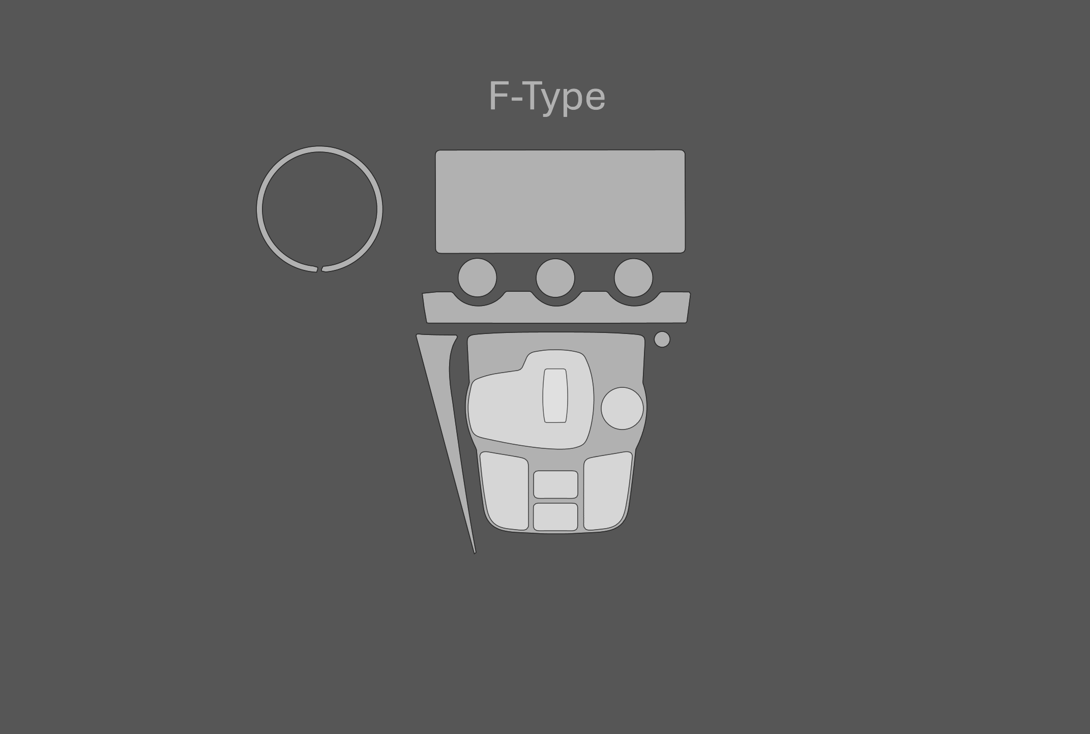 JEM PPF předřezaná fólie interiér Jaguar F-Type Fólie: Transparentní