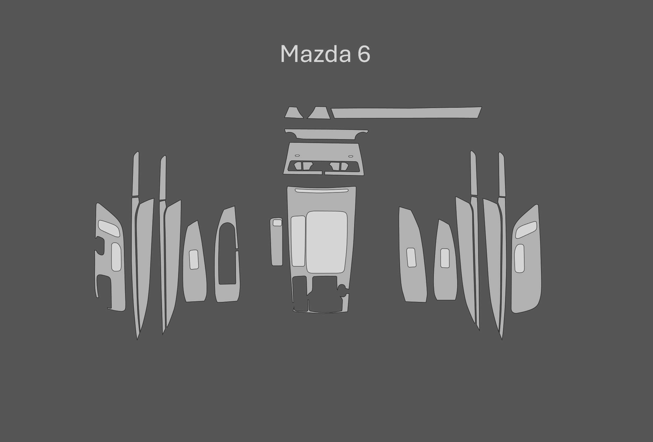 JEM PPF předřezaná fólie interiér Mazda 6 Fólie: Carbon