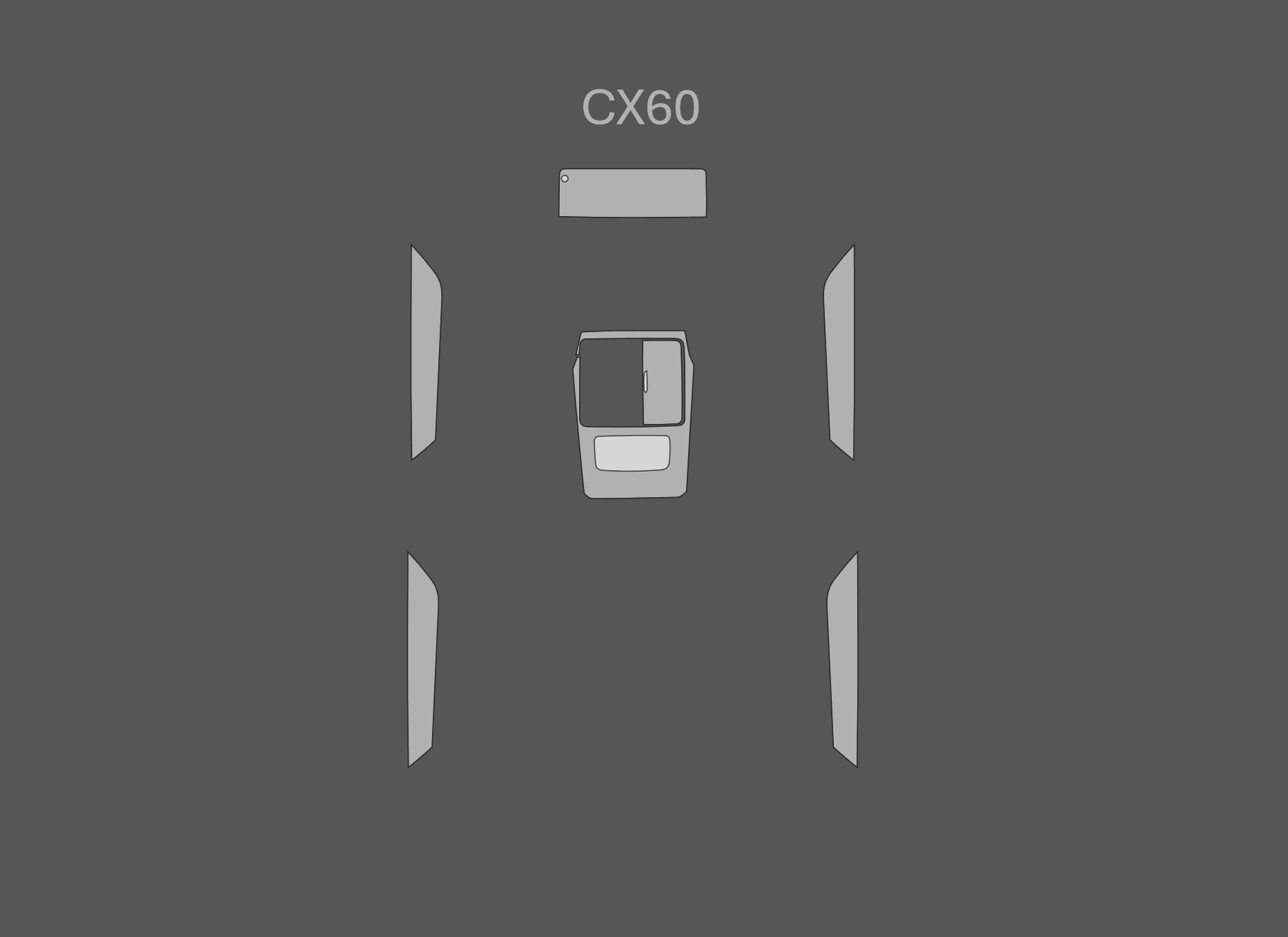 JEM PPF předřezaná fólie interiér Mazda CX60 Fólie: Transparentní