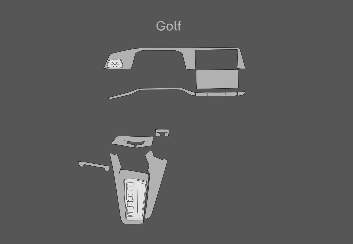 JEM PPF předřezaná fólie interiér Volkswagen Golf Fólie: Satin