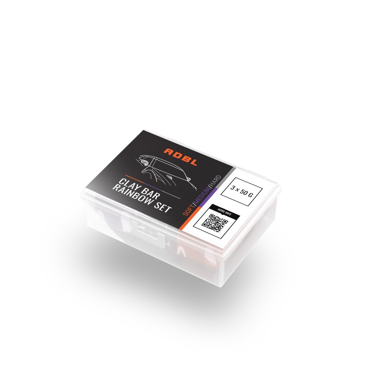 ADBL Clay Bar Rainbow Set (3x 50g)-Set Clayů