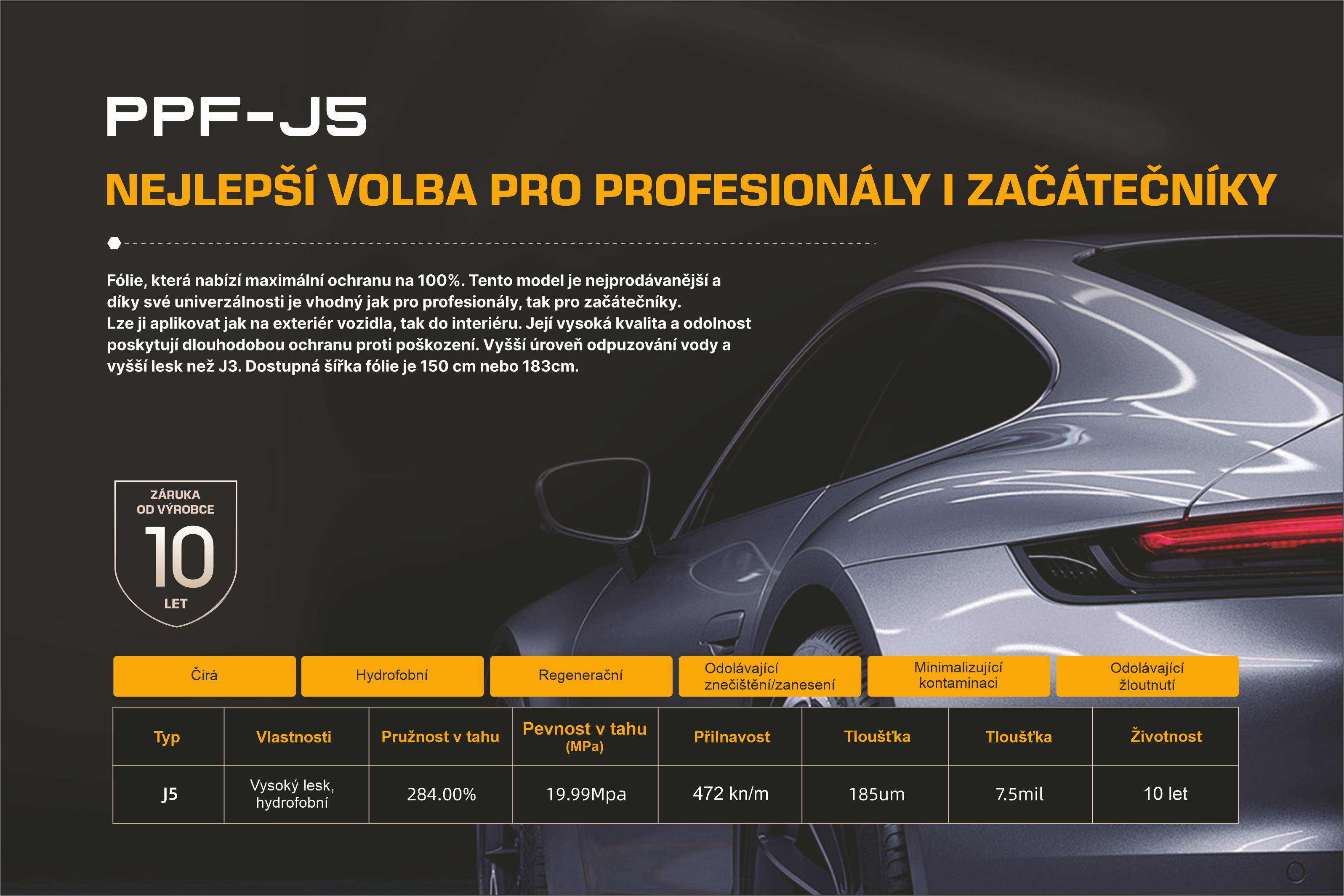 JEM PPF JEM PPF-J5 PRO (1m) transparentní ochranná fólie