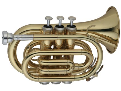 Belltone BTR-112, kapesní B trumpeta - trubka  - malý nástroj pro cesty