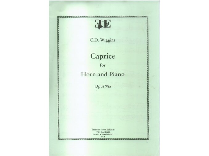 Caprice for Horn and Piano -  Opus 98a - C.D.Wiggins