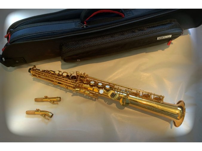 Schults soprano sax - soprán Bb saxofon , rovné provedení, lakovaný, vystavený kus
