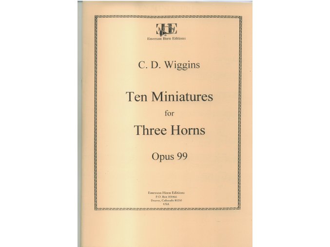 Ten Miniatures op.99 (3x lesní roh) - C.D.Wiggins