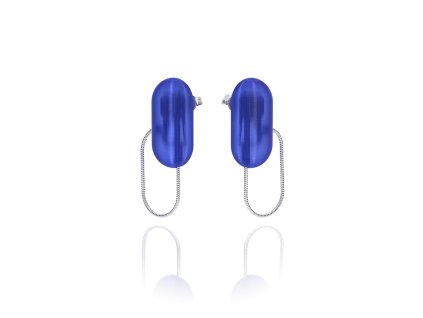 ovalek puzety boa blue silver e