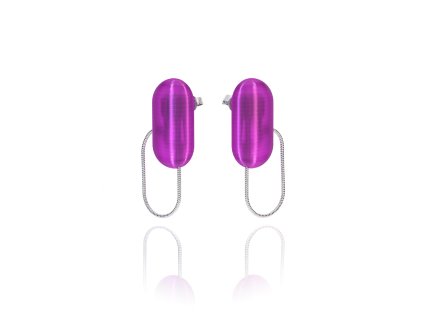 ovalek puzety boa violet silver e