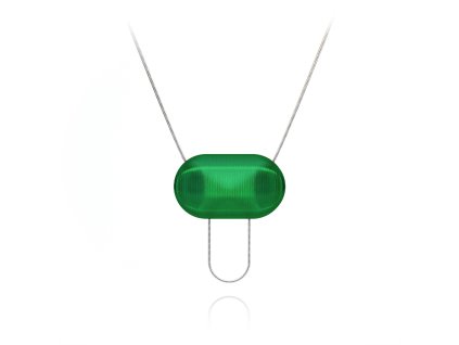 Náhrdelník Oválek Una - Bottle Green
