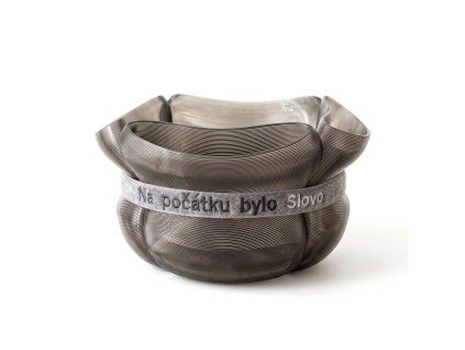 Designová mísa Blastomera Kouřová na bílém pozadí sm