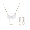 set ovalek una clear gold e